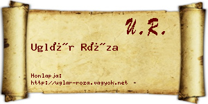 Uglár Róza névjegykártya
